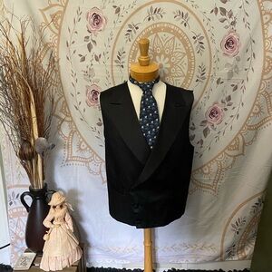 Vtg BIG DOGS Men's All Over Print 100% Silk Neck Tie 90s Blue Trees Korea